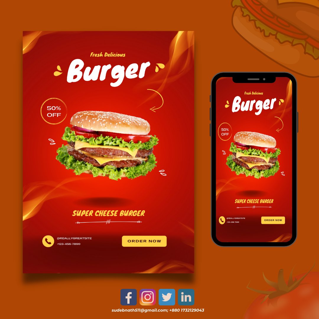 sudebnath4's tweet photo. Food Flyers, Restaurant Flayers, Menu Design 🔥🔥🍔🍟
Did you like this design? 😍 
Yes Or No 👈 Tell me what 🎤 
 Open For Commission 🚻⬇️
 📩📨 Email Or DM For Order 📨📩
➡️ sudebnath511@gmail.com
 📳 +880 1732129043📳
#flyer #flyers #flyerdesign #flyerdesigner #twitch #food https://t.co/I0ucTl941Q