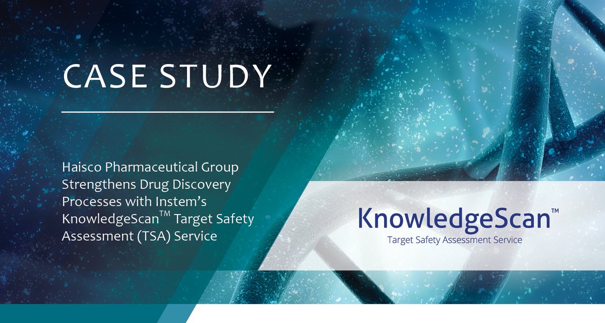“Instem’s KnowledgeScan™ service has enabled us to increase our Target Safety Assessment production, while maintaining our exacting quality standards." Check out the full case study from our valued client Haisco Pharmaceutical Group.
get.instem.com/case-study-hai…
