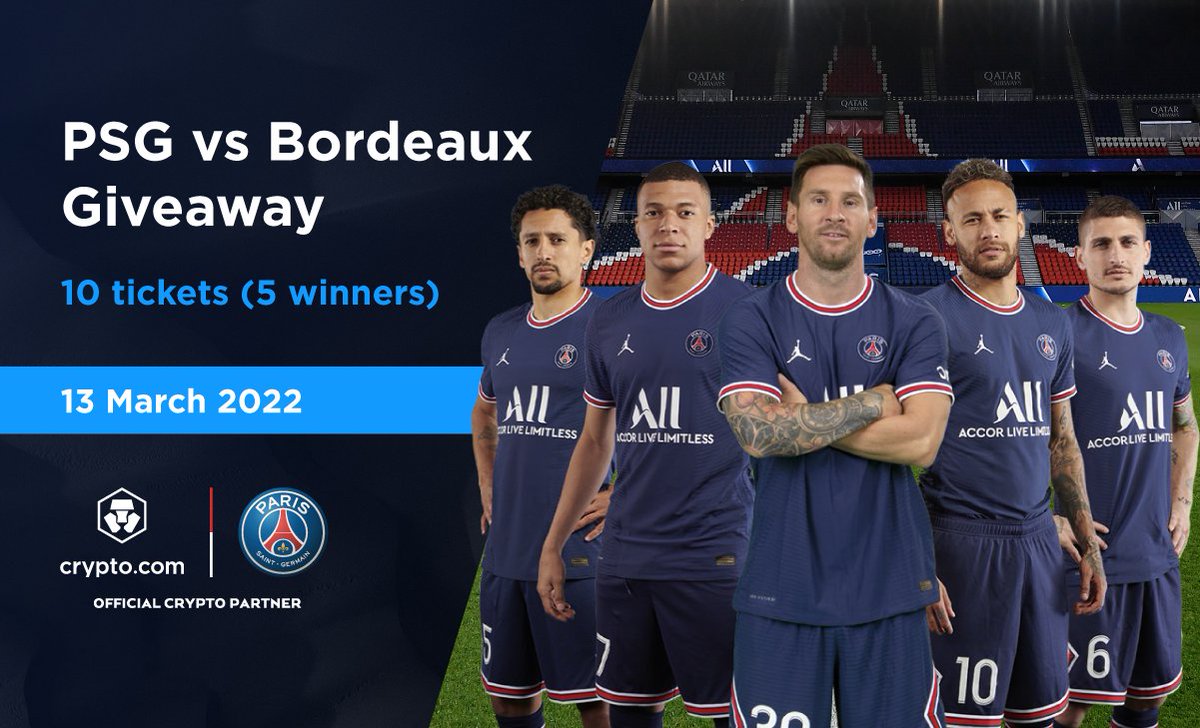 Celebrate TWOSDAY with us! 🥂 We are giving away 1️⃣0️⃣ tickets to the  #PSGvsBordeaux game ⚽, including a pair of VIP tickets! 🎟️ Simply trade  USD 100 of any token in the