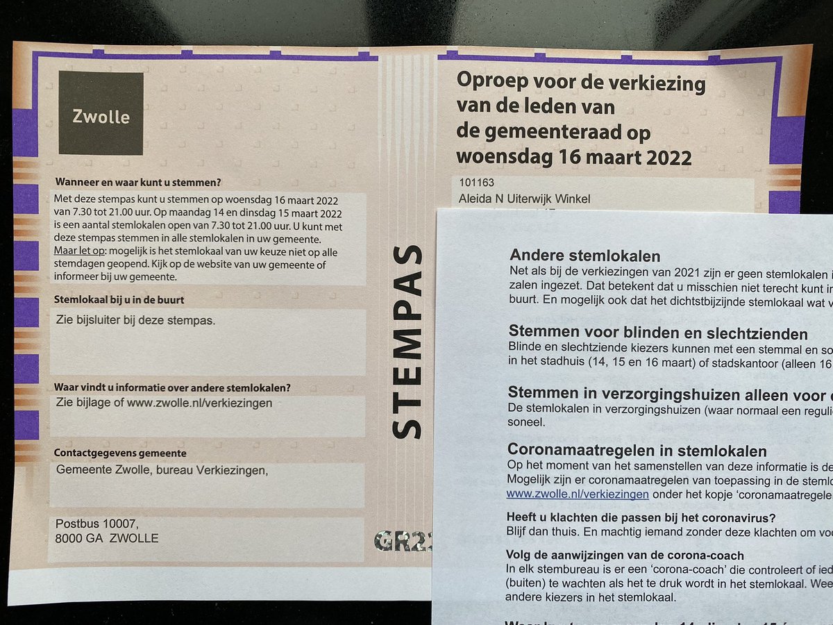 Ik mag stemmen! En ik twijfel niet, maar kan me voorstellen dat veel mensen dat (nog) wel doen. Toch, gek genoeg, is de enige stemwijzer/kieskompas die ik kan doen in mijn regio, die van Staphorst. <a href="/Gemeente_Zwolle/">Gemeente Zwolle</a>; wanneer is dit voor inwoners van Zwolle beschikbaar?