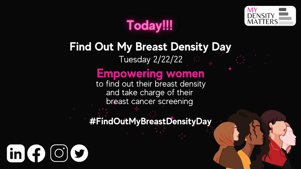 TODAY is #FindOutMyBreastDensityDay when the voices of many join together for the good of all - to empower women to find out their #breastdensity, and further understand their risk for developing #breastcancer. Proud of what <a href="/mydensitymatter/">My Density Matters</a> has done! Join us! #mydensitymatters