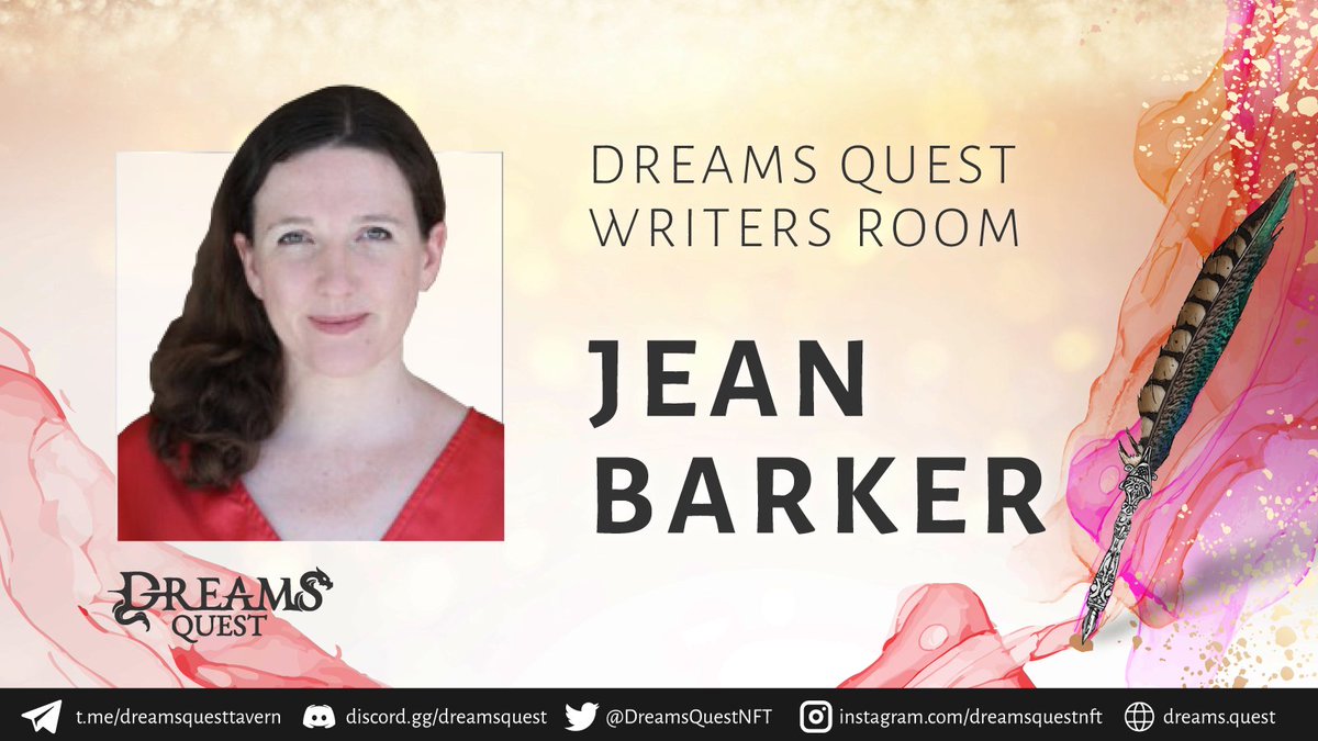 DreamsQuestNFT's tweet photo. ✒️ Spotlight on Jean Barker from Dreams Quest Writer's Room

✨ A comic book creator, a screenwriter, an award-winning director &amp; former journalist who’s soon to direct her first feature film 

📜 https://t.co/7r7xsgSX8e

#lore #DreamsVerse https://t.co/FCT4bwb1uE