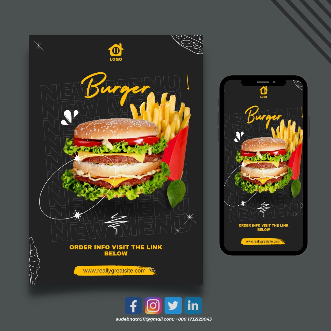 sudebnath4's tweet photo. Food Flyers, Restaurant Flayers, Menu Design 🔥🔥🍔🍟
Did you like this design? 😍 
Yes Or No 👈 Tell me what 🎤 
 Open For Commission 🚻⬇️
 📩📨 Email Or DM For Order 📨📩
➡️ sudebnath511@gmail.com
 📳 +880 1732129043📳
#flyer #flyers #flyerdesign #flyerdesigner #twitch #food https://t.co/1tVGxMGXHd