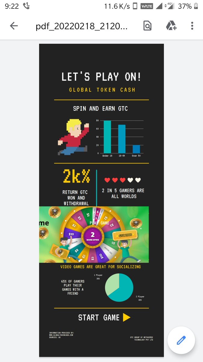 c_globaltoken's tweet photo. Global token cash
Lounch game play By GTC and earn GTC on your wallet
Refrial bonus 10$ to 100$  GTC
#GTC #btrl #Elon musk #Bitcoin 
#cryptocurrency https://t.co/CVYg7D9Umx