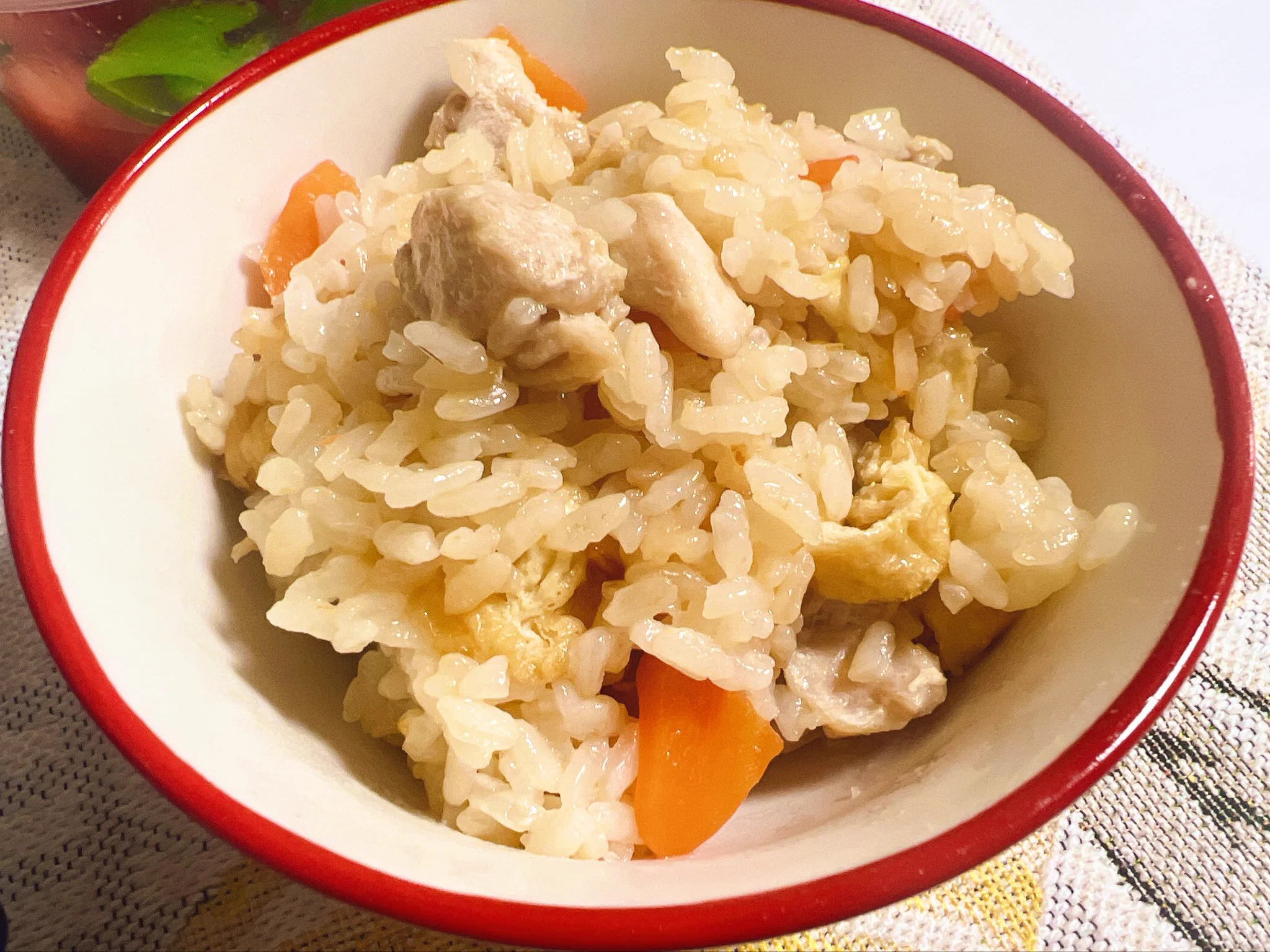 これ作ってみた！豚肉なかったから鶏肉にしてみた！
お米がいつもよりモチモチしで、なんちゃっておこわになって美味しい💕
#全農 うめーw  
