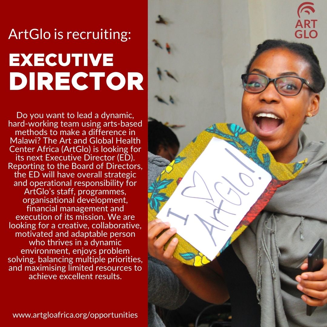 artgloafrica's tweet photo. ArtGlo is recruiting!
Position: Executive Director. 
The job announcement is available here
https://t.co/XttpBwRKmU and the deadline for applications is Monday, 14th March, 9am. https://t.co/5b8aPtsTgK