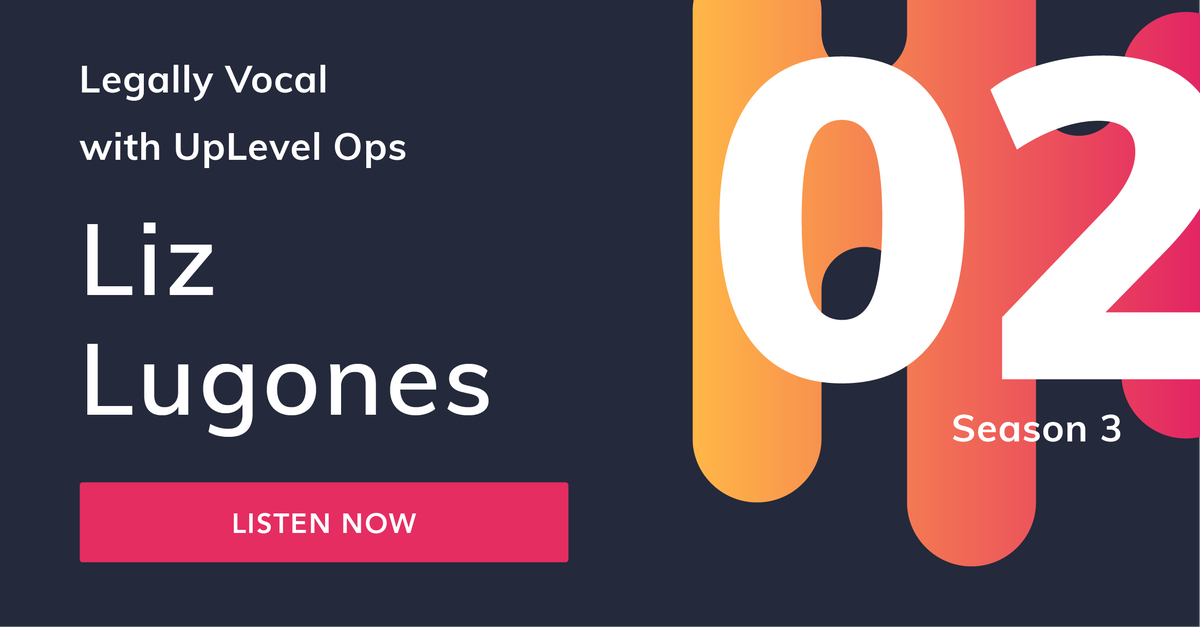 LegallyVocal's tweet photo. This month we speak to legal ops extraordinaire Liz Lugones from @UpLevelOps.

Listen now to hear Liz's top three tips for building an effective #legalops strategy and how #legalops can help the legal function become more proactive around spend management: https://t.co/B2bceOf4yk https://t.co/P4lMruIgJP