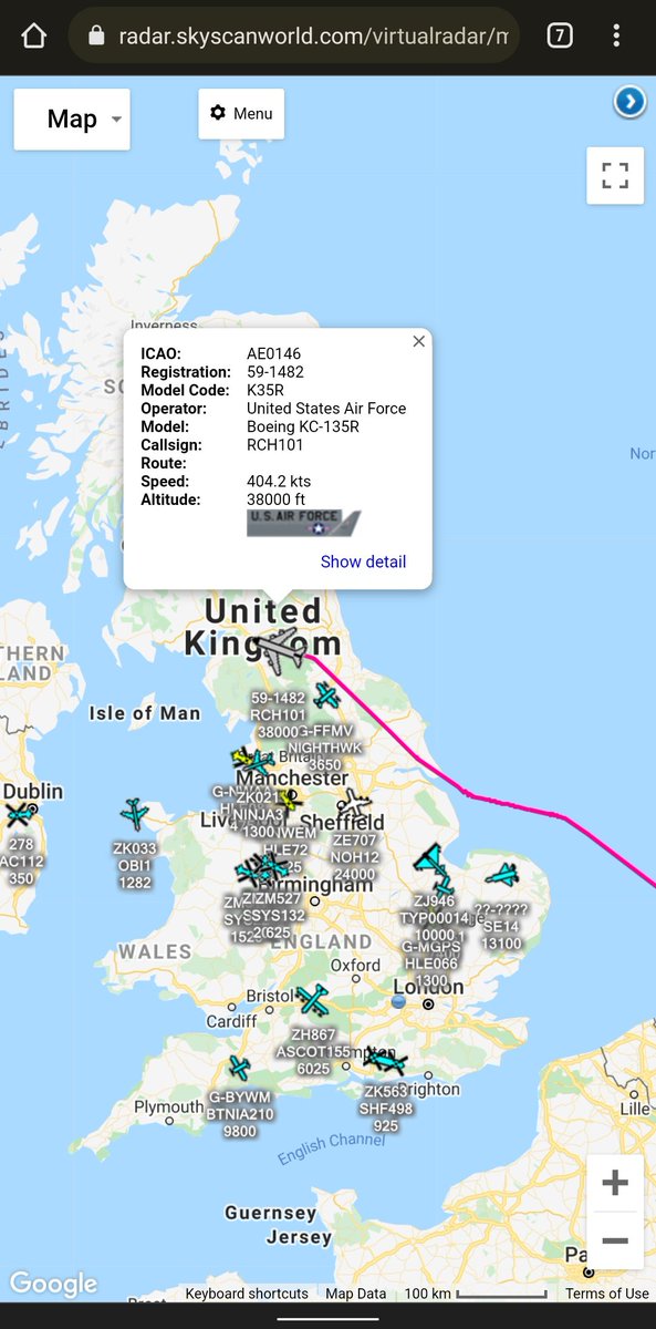 scan_sky's tweet photo. #USAF - Boeing KC-135R - 59-1482 - #RCH101

Cleared Via PIKIL To Niagara Falls Air Reserve Station 🇺🇸 https://t.co/SeNJBCN0oA