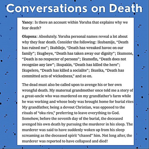 Olupona is the author of “City of 201 Gods: Ilé-Ifè in Time, Space, and the Imagination” and “African Religions: A Very Short Introduction.” He is interviewed about the Yoruba religion and death/grief. 

#deathwork #death #conversationsondeath #grief #yoruba  #philosophy