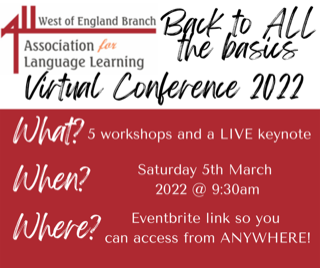 What are you doing on March 5th?  Well surely signing up for <a href="/allswmfl/">ALLSWMFL</a> 's virtual conference 2022! More details available here: 
all-languages.org.uk/event/all-west… #MFLTwitterati