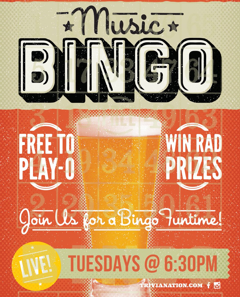 FamousOasis's tweet image. Our weekly Music Bingo is tonight at 6:30pm!