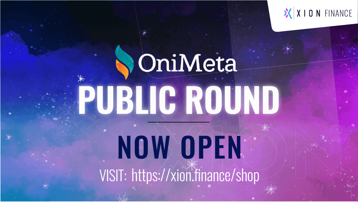 The <a href="/OnimetaOfficial/">OniMeta Official</a> #IDO #Public Round is Now LIVE!

Anyone and everyone can join!

Choose any #Level and participate with up to 9 different cryptos!🏆

Go here👉 xion.finance/shop

Don't miss out!!! 

$OMT $XGT #XionPad