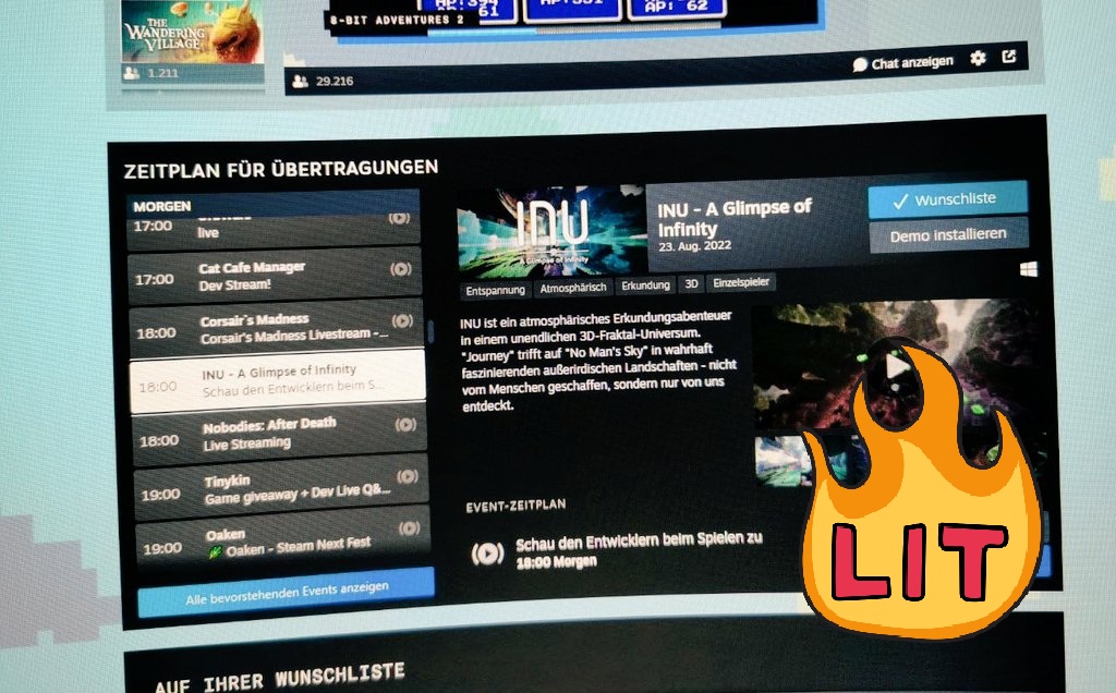 We are now LIVE on Steam playing our new demo! 😍 🙌 Join us to chat and celebrate!

store.steampowered.com/app/1696550/IN…
