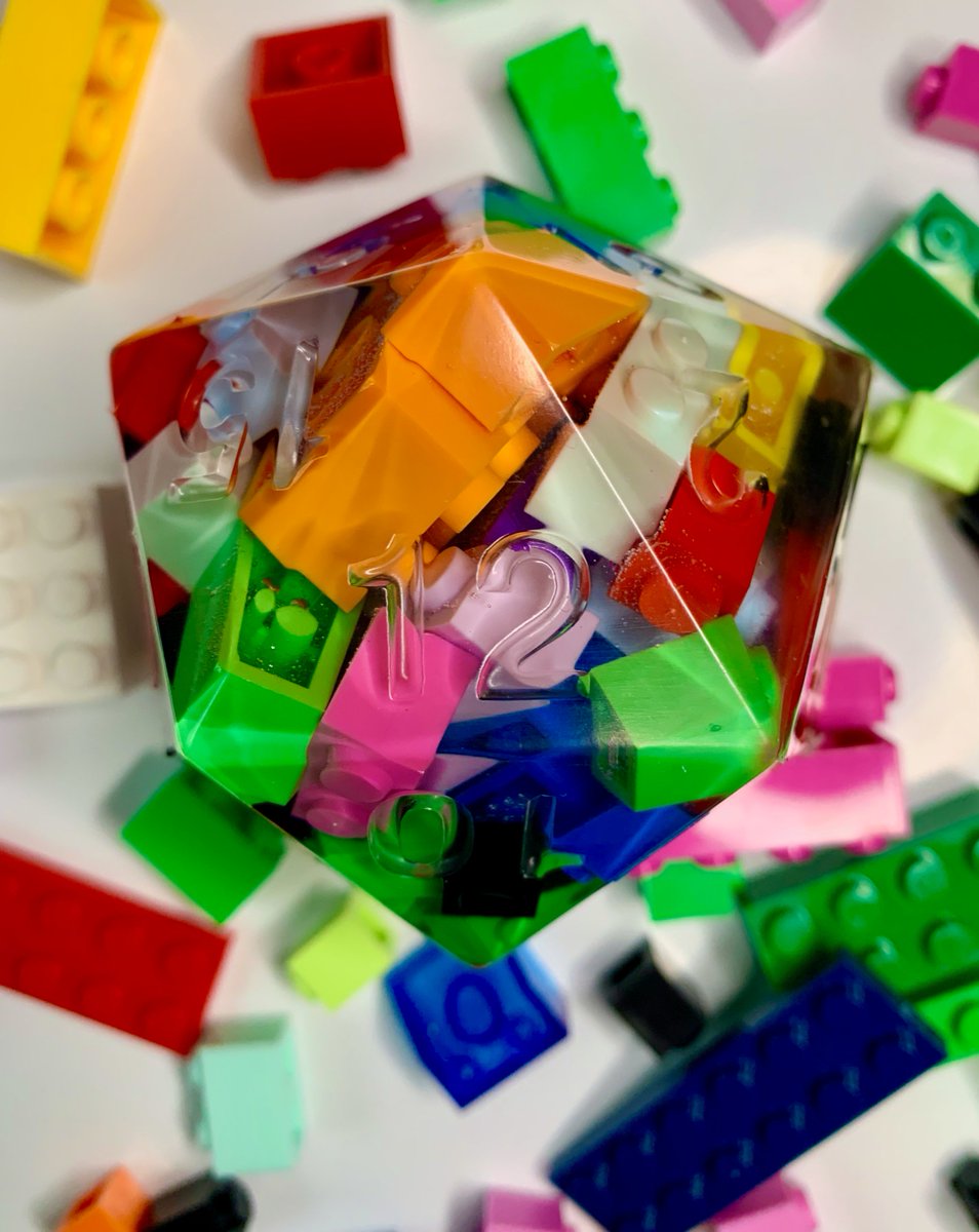 RpgrsD's tweet photo. Time for a dice giveaway! This handmade, 65mm (~2.5in) D20 is filled with Legos. The winner will pick the ink color for the numbers!

To Enter:

💙Like
➡️Follow
🔃RT

All three are required for a valid entry
#dnd #dice #ttrpg https://t.co/zr8sLhPoPh