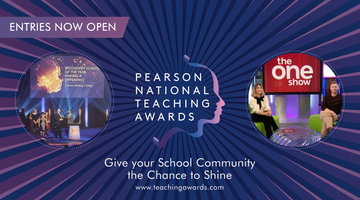 Pearson Schools UK (@pearsonschools) on Twitter photo Entries for the 2022 Pearson National <a href="/TeachingAwards/">The Pearson National Teaching Awards</a> are OPEN!
With 15 award categories, get your nominations in before 4th March to celebrate the #TeachingHeroes of today 🎉 spr.ly/6014KXMCq Entries for the 2022 Pearson National <a href="/TeachingAwards/">The Pearson National Teaching Awards</a> are OPEN!
With 15 award categories, get your nominations in before 4th March to celebrate the #TeachingHeroes of today 🎉 spr.ly/6014KXMCq