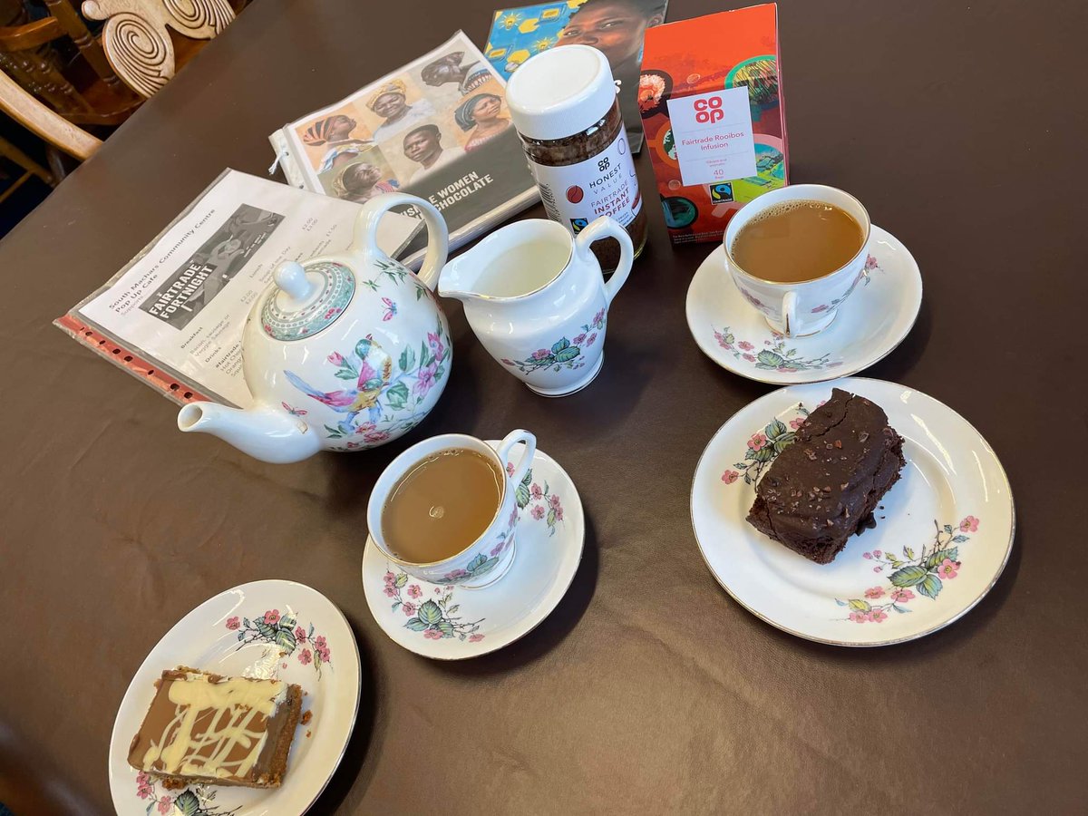 Some lovely treats available at todays pop-up cafe held in the South Machars Community Centre . All made with fair trade ingredients.  SMCC Whithorn is one of our <a href="/coopuk/">Co-op</a> Foodshare recipients. #FairtradeFortnight2022