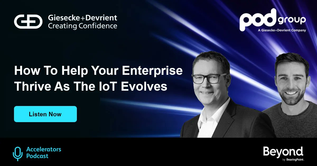 TheEE_io's tweet image. Why isn’t IoT living up to its promise and how can enterprises adapt to a rapidly evolving #IoT landscape ❓ Listen to the latest episode of The Accelerators Podcast to find out buff.ly/33EUTAg | @PodGroup_IoT @GieseckeNews #connectivity