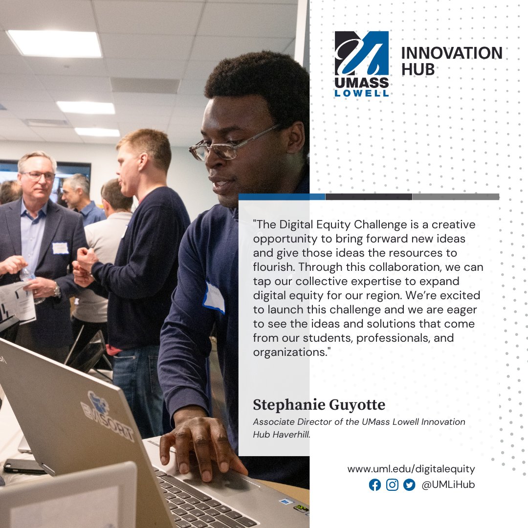 Through the collaboration between the UMass Lowell Innovation Hub Haverhill, @ECCFGives, and the support from partners like UMass Lowell’s @Difference_UML program and @LoLaEforAll, great things are possible. #TestimonialTuesday #digitalequitychallenge uml.edu/digitalequity