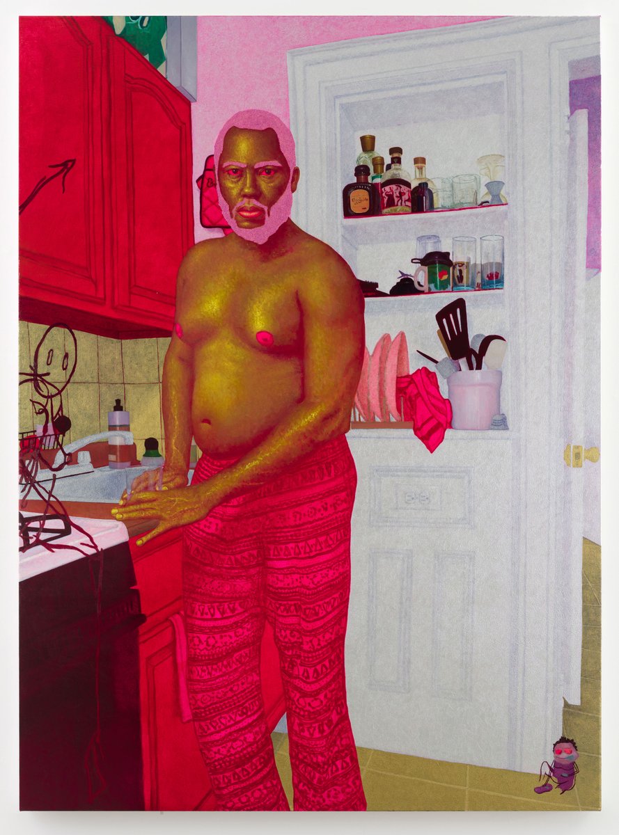 Celebrate #BlackHistoryMonth with works from the #ICACollection!

#ArcmanoroNiles portrays everyday moments in unexpected, vibrant colors, as in this kitchen self-portrait.

See it #OnView in “#APlaceforMe: Figurative Painting Now,” opening March 31 → loom.ly/xvCqLEs