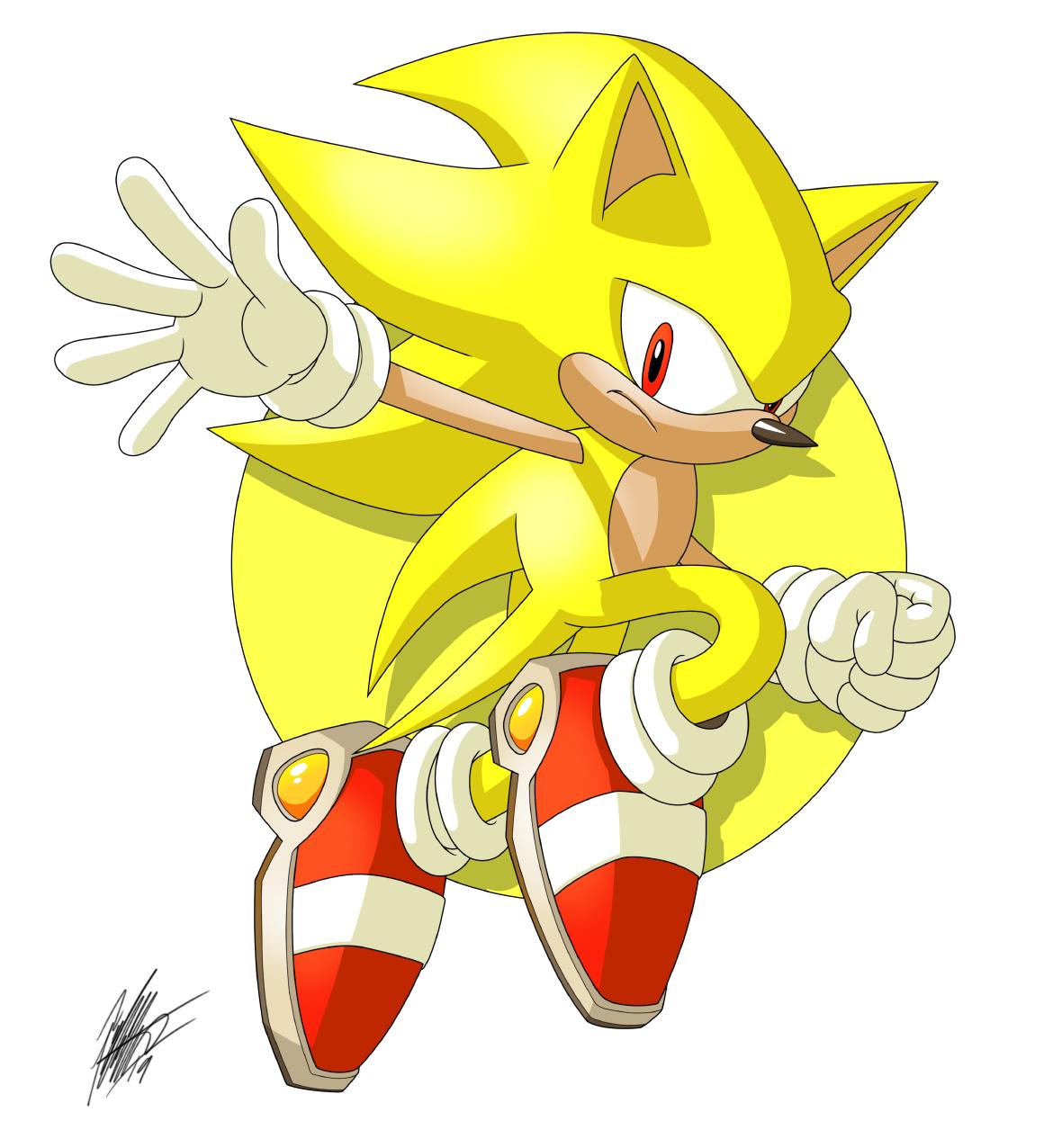 super sonic  Sonic, Sonic art, Sonic the hedgehog