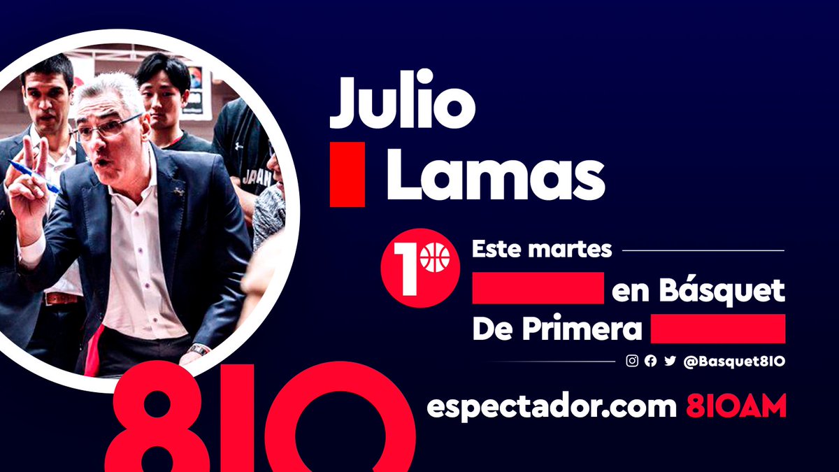 🏀 HOY en @Basquet810 

 → Julio Lamas 🇦🇷

📲 espectador.com
📻 810 AM