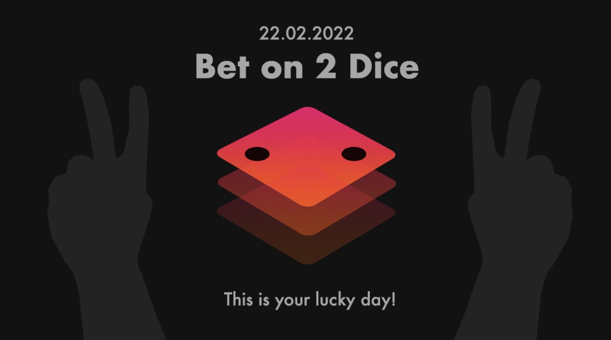 trustroll's tweet photo. 22.02.2022 - such a day falls only ones in a lifetime 🔮 and we know for sure that this is a magic number for two-dice players: https://t.co/vRebFnhbdq 🎲🎲💰💰
#DeFi  #GameFi #PlaytoEarn  #BNB #BSC https://t.co/AhWJRnjSiv