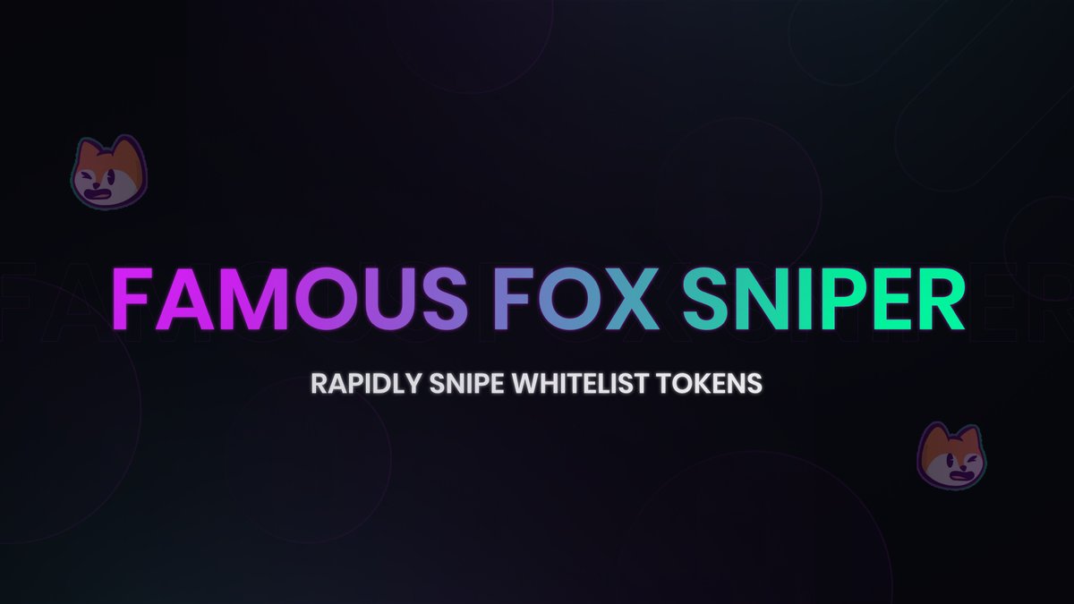 FuseSolana's tweet image. 🚨 NEW MODULE 🚨
Yes, ANOTHER new module. We don't stop! Users can now snipe any token on Famous Fox Federation's token market they like, in milliseconds. 🤯
The king of all #Solana #NFT automation software is here to stay. 👑