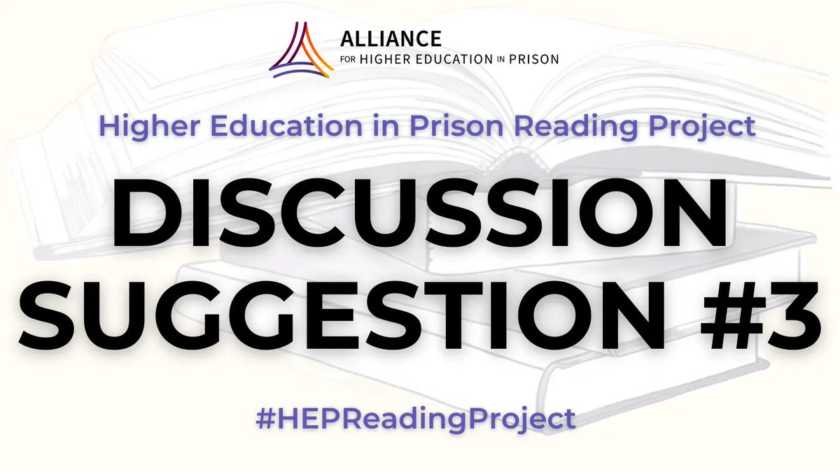 AllianceforHEP's tweet photo. “Crime has never been a neutral category. What counts as crime, who gets labeled criminal, and which areas are policed have historically been racialized.” Reflect upon this quote with your group. #BookTWT #HEPReadingProject #CarceralCapitalism #BookDiscussion https://t.co/S2El6xUz5t