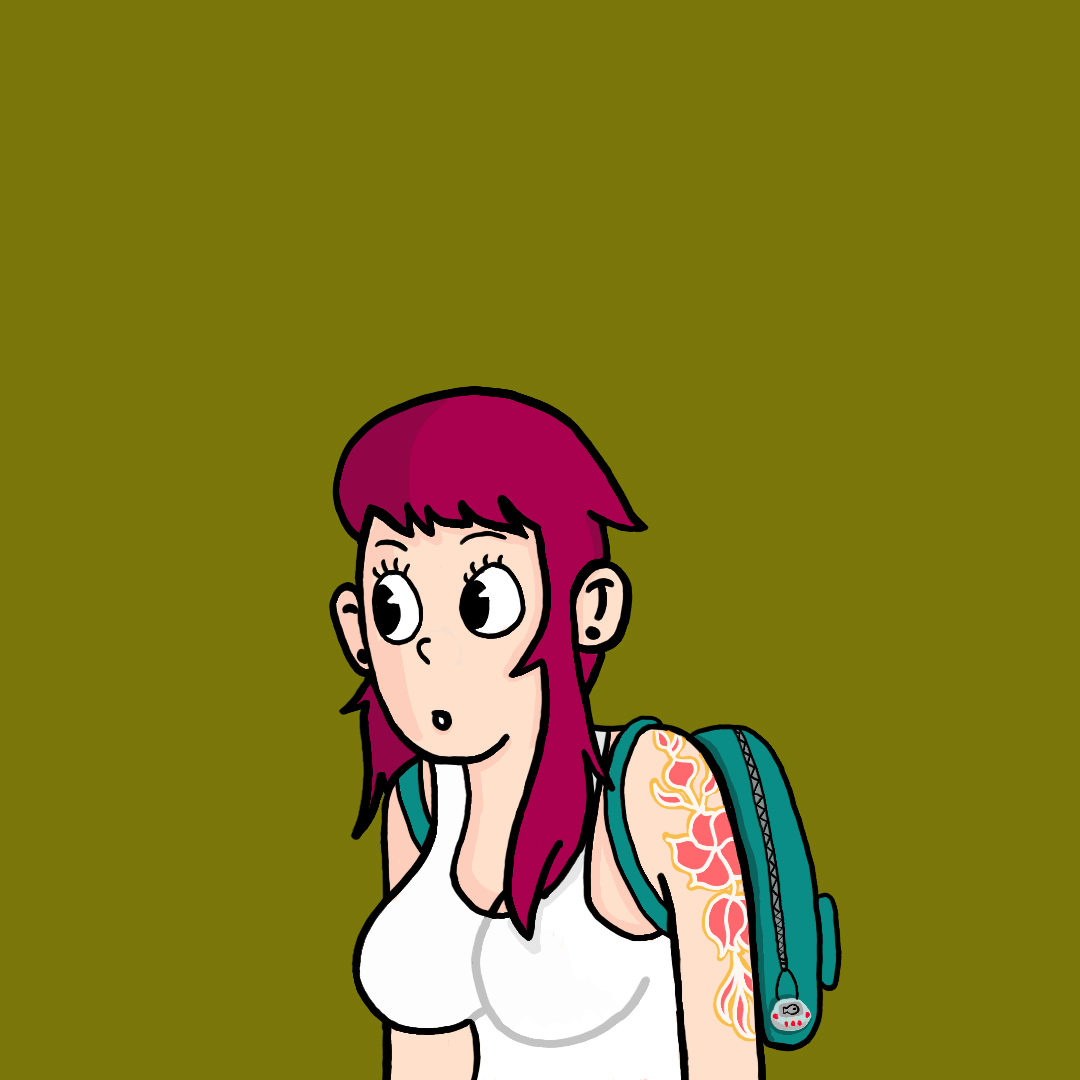 ragedstr's tweet image. fresh from the oven :
Summer vacation.
a woman with a flower tattoo is on vacation and sees a beautiful sight. #algofam #algoart #NFTdrop 
ab2.gallery/asset/622016238