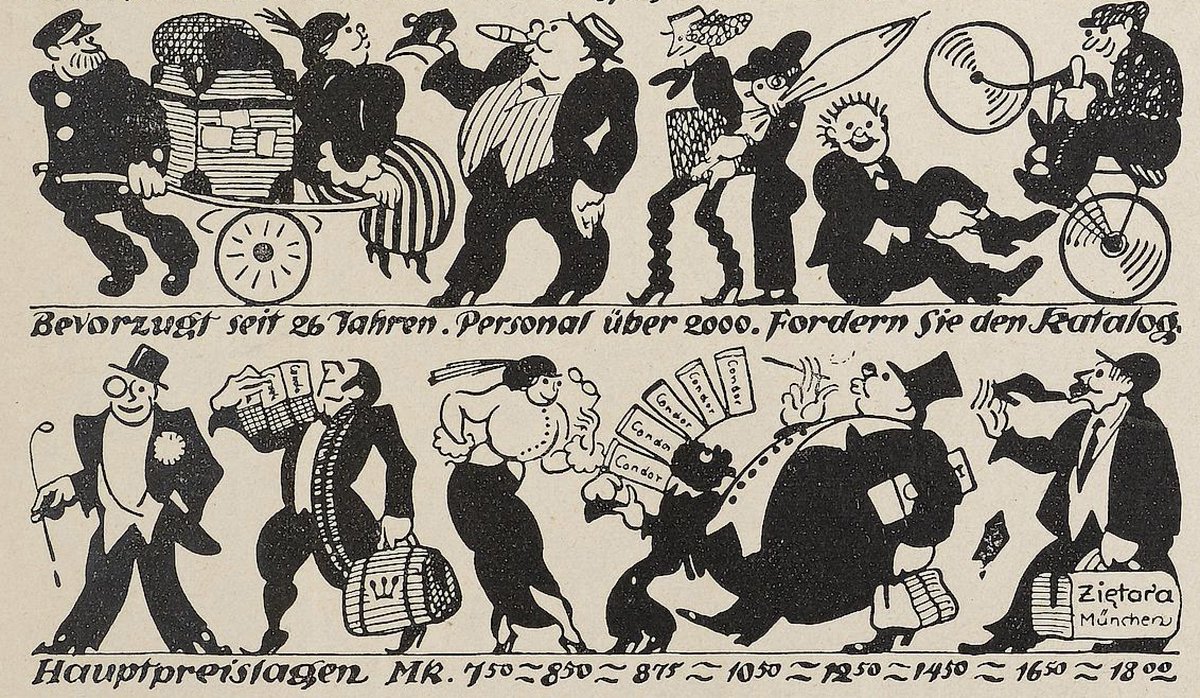 Valentin Zietara, advertisement, 1913 