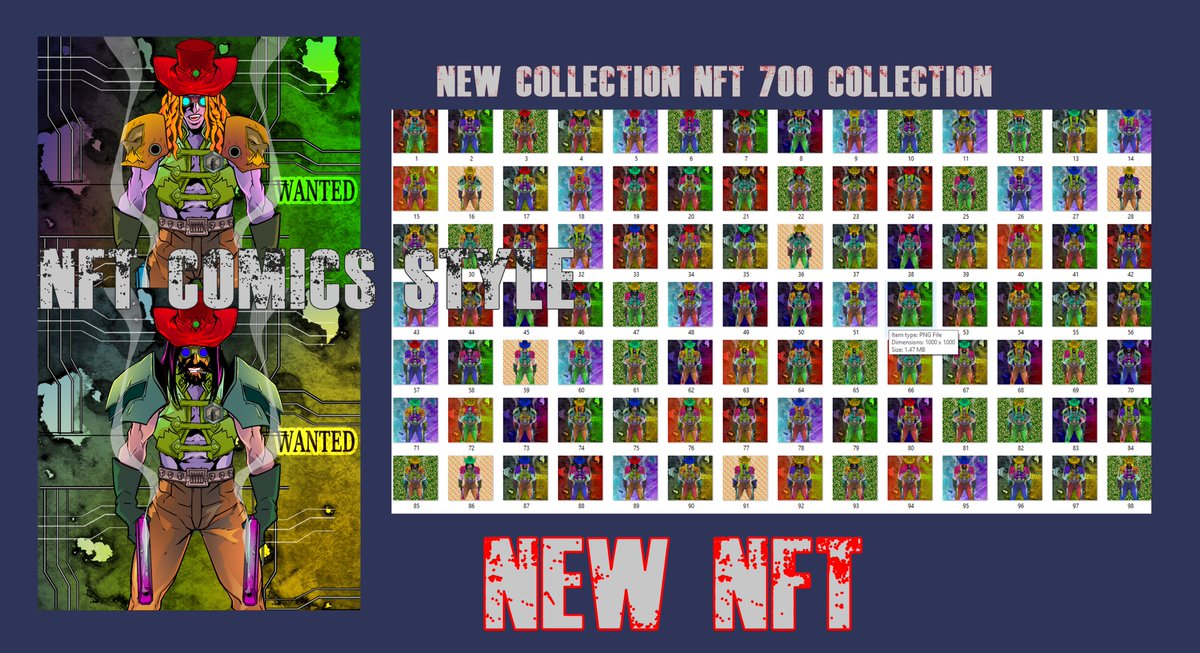 👍💦🌈⚡️✍️🥰🙏🙏🙏 New Collection Comics Style Collection 1000 เจนาเรทชุดแรก1000ตัวครับ ฝากด้วยคร๊าบ  #NFTCommumity #nftcomic #NFTthaiartist #NFTdrops #NFTartist