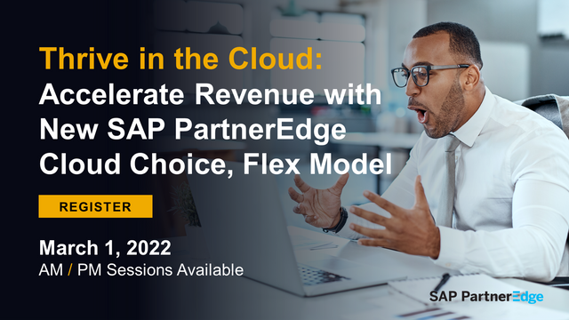 We are excited for you to hear about SAP’s fastest-growing go-to-market offering, SAP PartnerEdge Cloud Choice, flex model. It provides #SAPPartners with an evolved commission plan that rewards you at different stages of the customer cloud journey 💻 bit.ly/3IefYQW