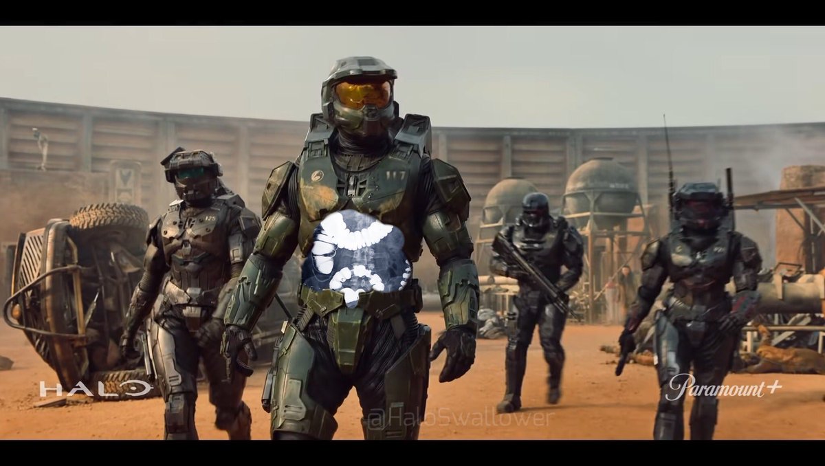 NEWS: In addition to showing Master Chief’s face for (not) the first time, the Halo TV Series will also reveal X-ray images of his genetically augmented gastrointestinal tract