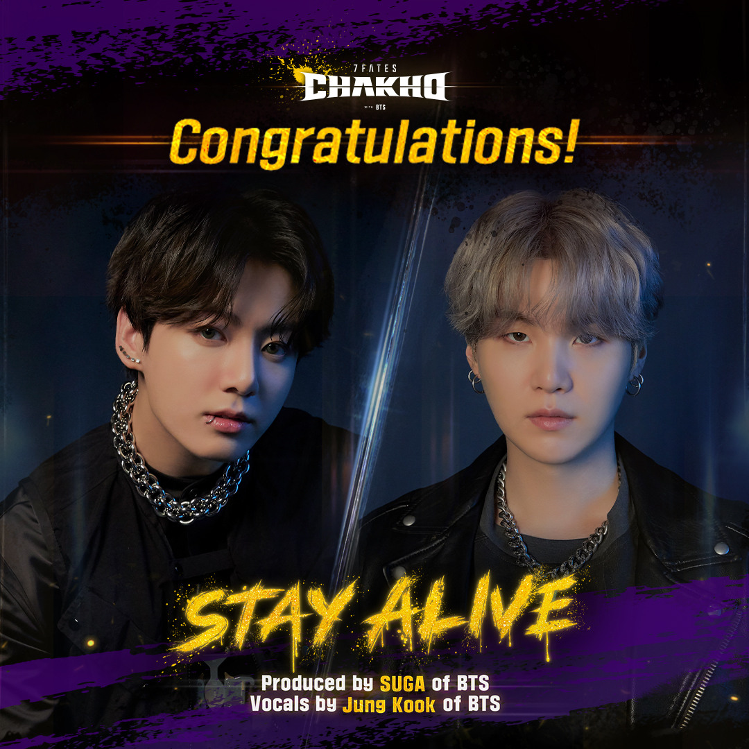 #JungKook - #StayAlive (Prod. #SUGA of #BTS) debuts at No. 95 on Billboard #Hot100.
Congratulations on this incredible success!
Let's be together for the unstoppable journey of #7FATES_CHAKHO

Every Saturday with #CHAKHO on #WEBTOON!
▶(linktr.ee/7FATES_CHAKHO)

#StayAlive_CHAKHO