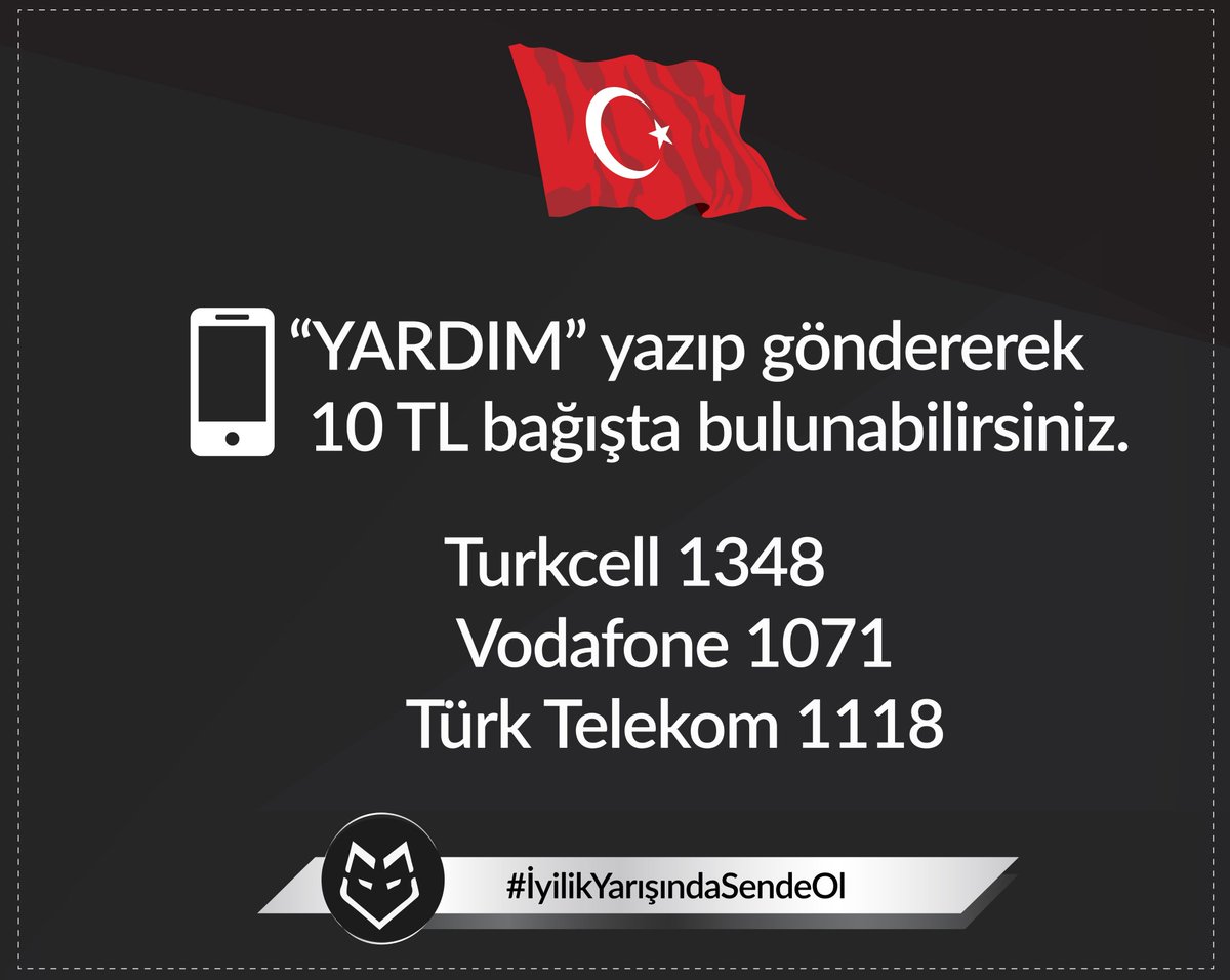 Bir sms de çok seydir arkadaşlar.
Destek istiyoruz.