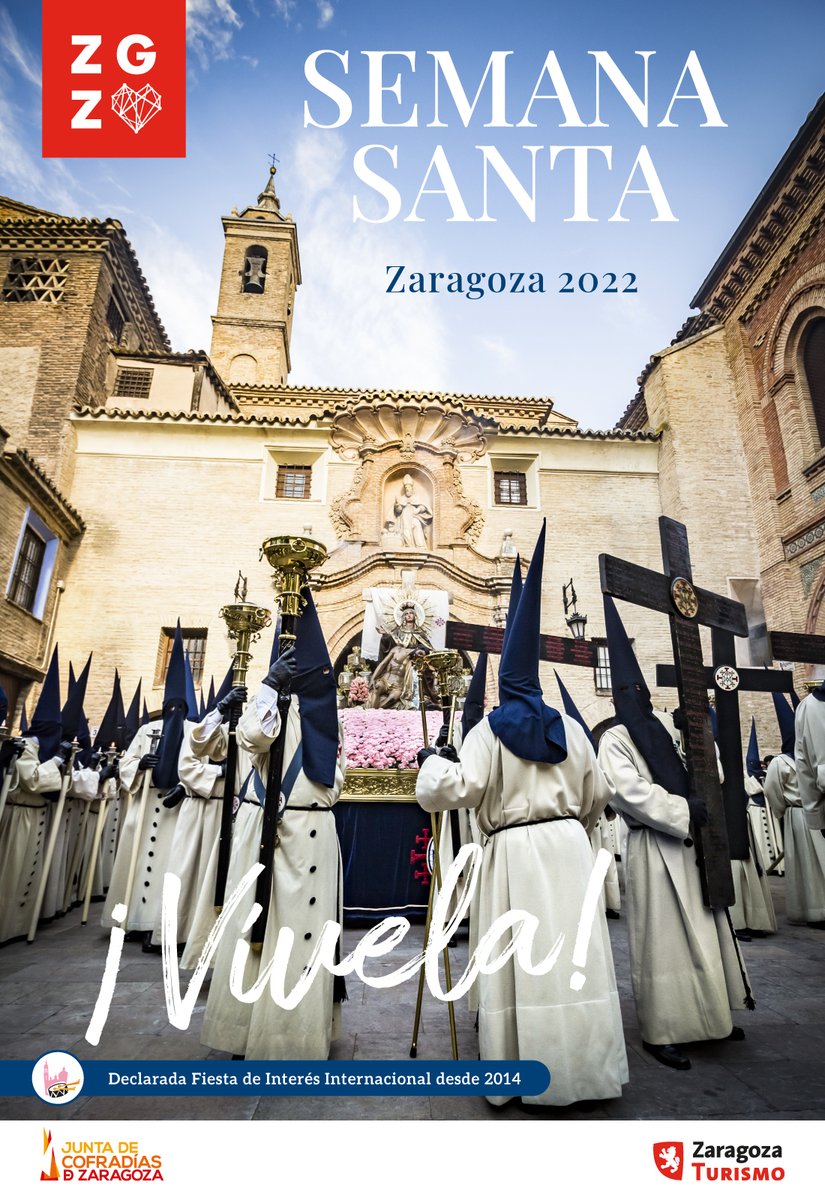 Presentamos el cartel de la #SemanaSantazgz 2022. La imagen, realizada por el fotógrafo <a href="/Jorge_Sese/">Jorge Sesé</a>, muestra la salida de la iglesia de San Nicolás de Bari la tarde de Viernes Santo de <a href="/lapiedad_zgz/">Cofradía de la Piedad Zaragoza</a> para su incorporación al Santo Entierro.
<a href="/ZaragozaTurismo/">Zaragoza Turismo</a> <a href="/zaragoza_es/">AyuntamientoZaragoza</a>