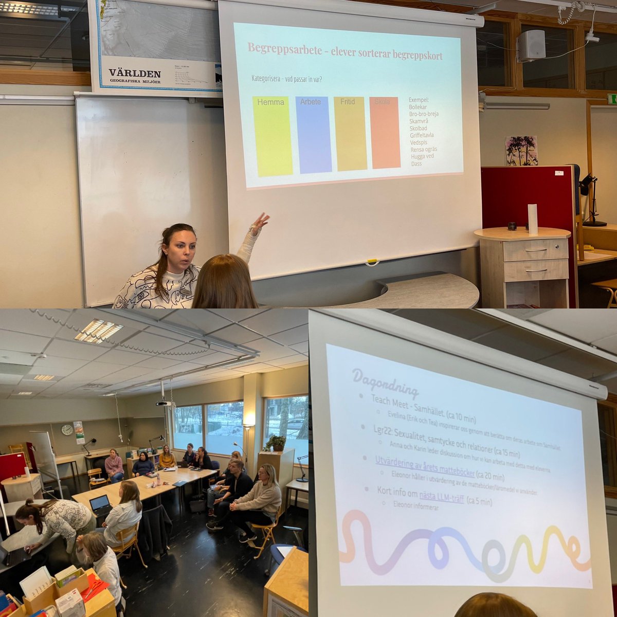 Lärarmöte F-3 med många intressanta frågor och samtal. #sofielund #solskol