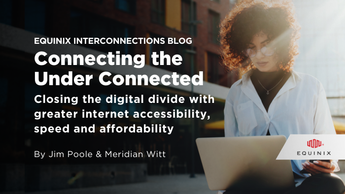 Equinix's tweet photo. The #DigitalDivide continues to grow. Funding from the Infrastructure Investment and Jobs Act (#IIJA) will invest in the #digitalinfrastrcuture needed to help close this divide.  This #Equinix blog dives into the problem &amp; some ways to tackle it.  https://t.co/QwrX3ljLMh https://t.co/ZkkvbLDTIP