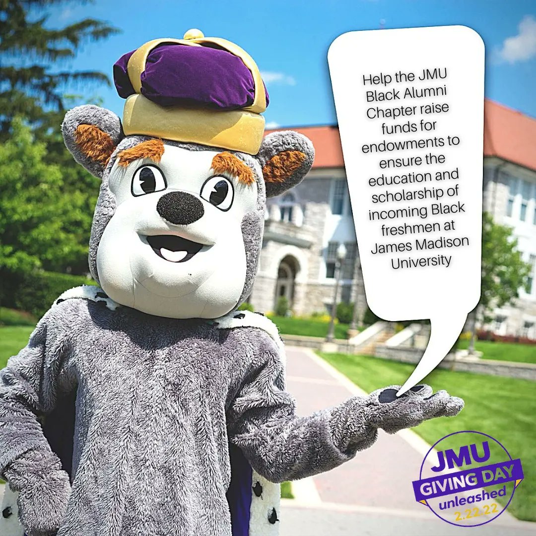JMUBAC1908's tweet image. Hi everyone. Today is the big day! Its Giving Day 2022 and the BAC has a goal to increase our endowment by 30k. EVERY  SINGLE PENNY goes to support Black incoming freshmen attending James Madison University.

To give/donate, click the link here : givingday.jmu.edu/giving-day/442…