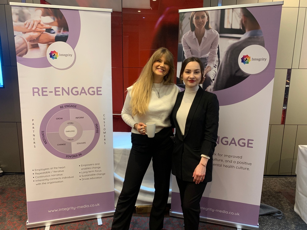 RebuildRelaunch's tweet photo. Day 1 at the Future of Work Summit in #London. Encouraging the #workforce to #Reengage to combat poor #mentalhealth in the #workplace - #futureofworksummit #integritymedia https://t.co/FOxAjSQsM7