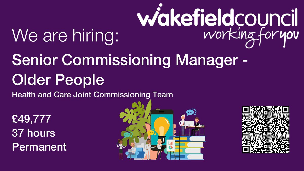 MyWakefield's tweet photo. 👉We are seeking Senior Commissioning Manager - Older People who’ll make our district even better.

⚡️Application closing date 06/03/2022

Apply:
https://t.co/4rWO4AJS4Z

#managerjobs #wearehiring #wearerecruiting #socialcare https://t.co/GJNNqpBDPv