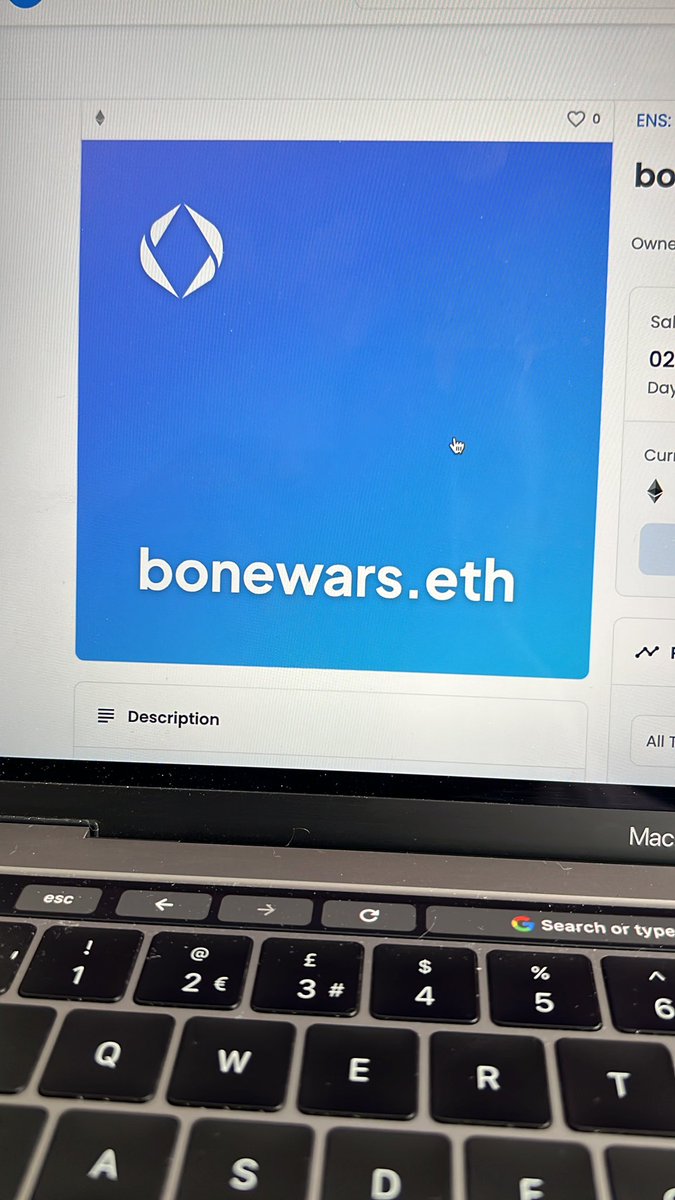 NFTMattyH's tweet photo. @bone_wars Would you like your Ens name, I’ve put it for sale on open sea https://t.co/gvEB6oJ8ce
