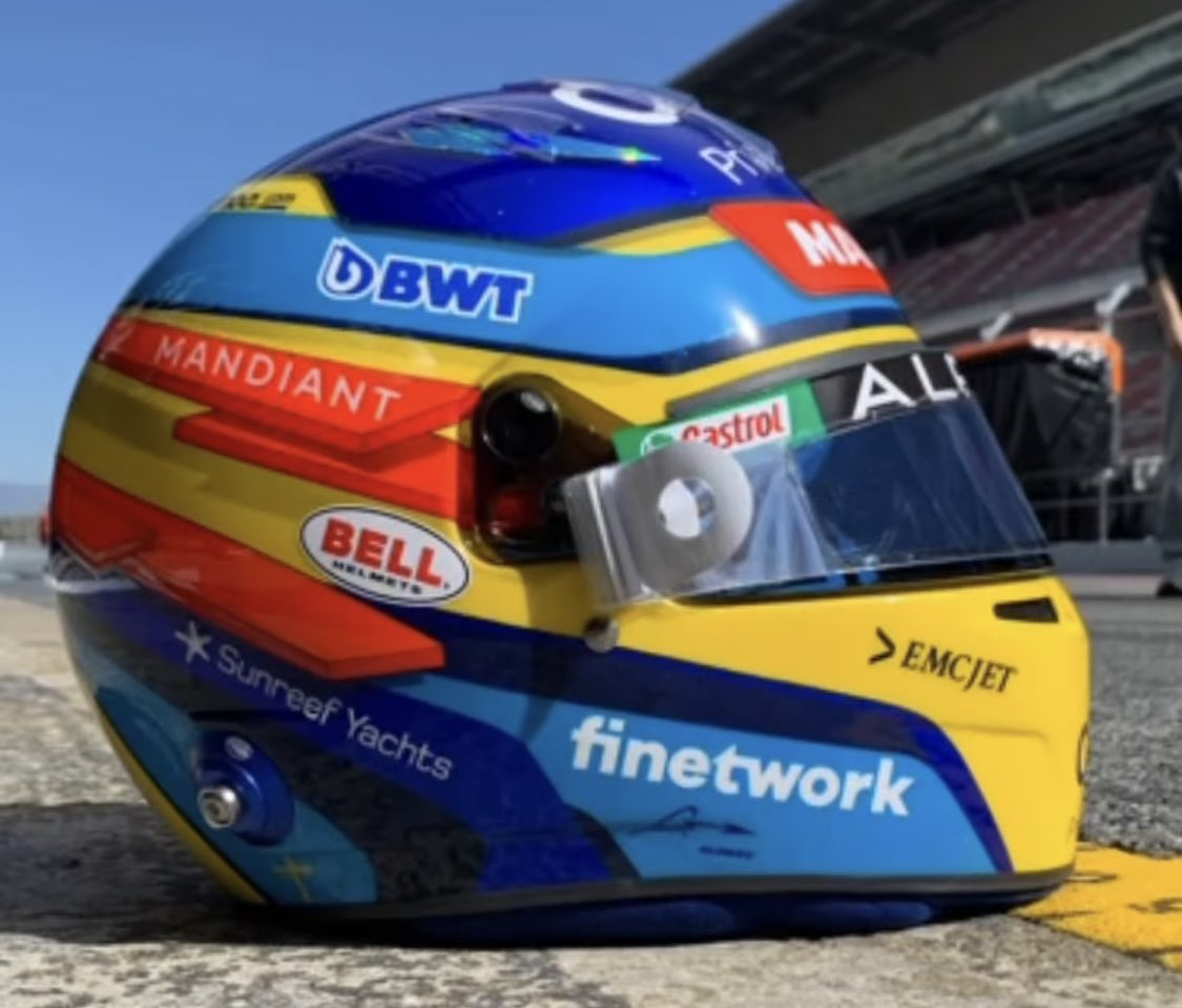 Bell Fernando Alonso Alpine Helmet 2021 12