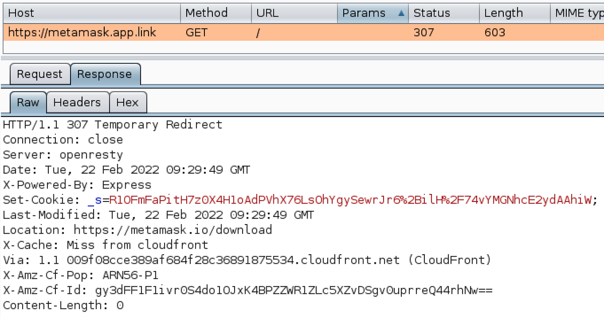 hackjalstead's tweet image. Invisible Friends phishing via Facebook Ads with decent engagement levels. Note the double 'i' in URL, the domains only been alive for 12 days

Luckily not fully active it redirects to a 2nd site serving 307 temp redirect to legit MetaMask likely while they rejig  infrastructure