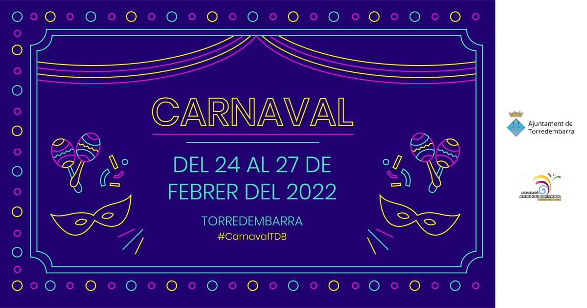 🎉🎊Més de 300 persones participaran a les rues de #Carnaval de #Torredembarra #CarnavalTdb

➡️ Hi participaran les carrosses de <a href="/CoLLa_FeRRaLLa/">CoLLa FeRRaLLa</a>,  <a href="/La_Cucanya/">La Cucanya</a>, los Too Locos, ASR, <a href="/spaindereta2/">spaindereta</a>, els Salats i la Disbauxa i la comparsa els Reciclats.

🗞️ow.ly/mo0750I158l