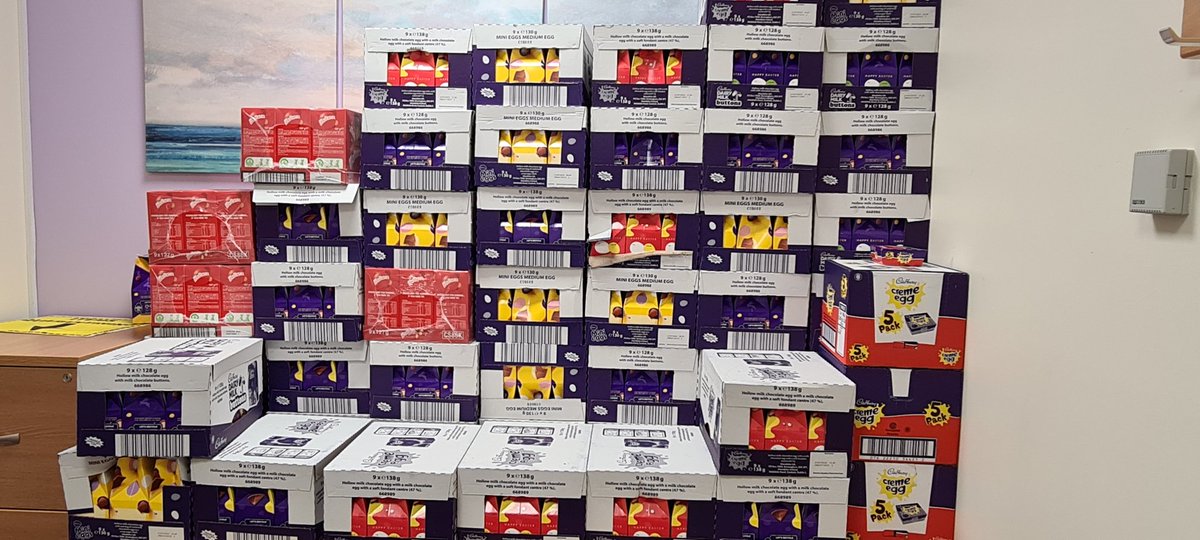 There are some amazing people in the world!

We've just had a delivery of 450 chocolate eggs from a local businessman. 

One for each of our children...

"I want to make a difference...make the children smile!"

Me: 🥲❤️

#KindnessMatters 
#edutwitter