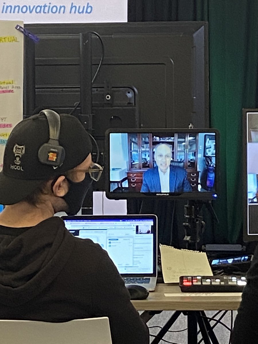 MJPalmeter's tweet photo. Kevin Lobo the CEO of Stryker joins us virtually from New Jersey to celebrate the Mako surgical robotics system at Nova Scotia Health!

#nshealthinnovates https://t.co/iaeZzSQ9Eh