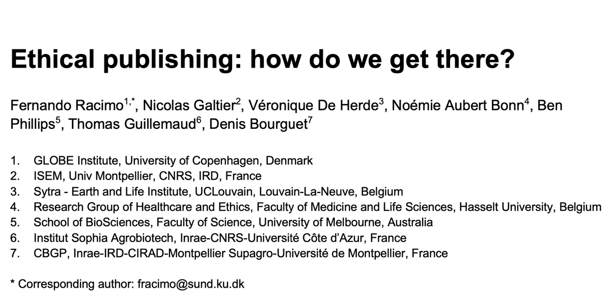 *New preprint*: the dominant academic publishing system is deeply unethical. We all know this to some extent, but how can we transition to better alternatives? 1/n 🧵@GaltierNicolas @ThomasGuillem @benflips @naubertbonn @vdeherde82 @BourguetD doi.org/10.5281/zenodo…
