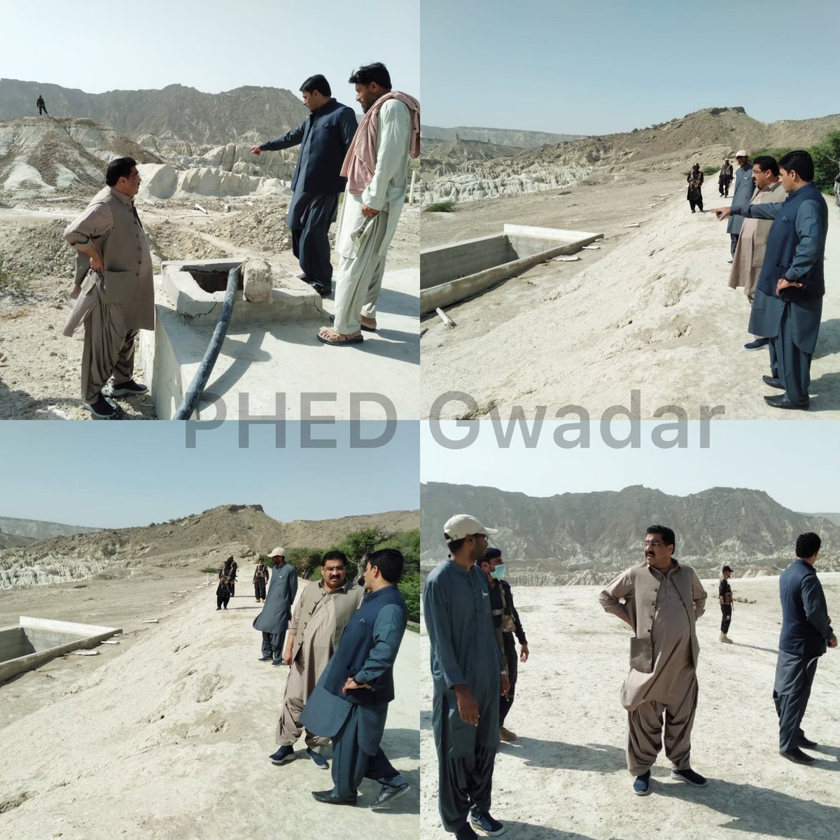 Upon special instructions Chief Secretary Balochistan, Deputy Commissioner Gwadar Jameel Ahmed &amp; XEN PHE Shakeel Ahmed Baloch visited Ganz Dam, inspected the damaged pipelines and tanks.
XEN Shakeel Ahmed Baloch instructed SDO Jiwani to make PC-I for the immediate rehabilitation.