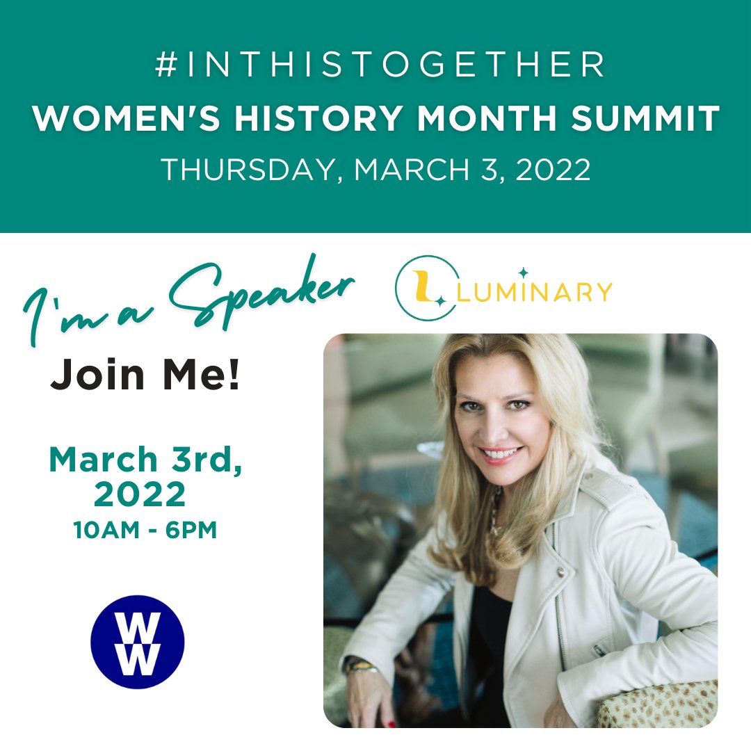 Thrilled to be joining @weareluminary_’s #InThisTogether Summit as a closing speaker on March 3rd to kick off #WomensHistoryMonth! @CateLuzio & I will discuss my career journey & advice for other women in the workforce. Learn more & register here: weareluminary.com/summit